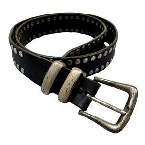 Vintage Billy Belts California Western Black Studded Leather Belt Men's Size 36